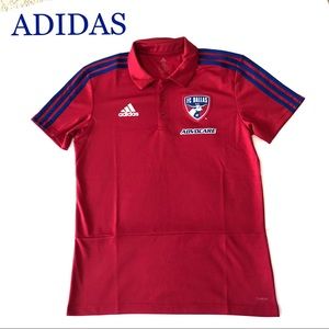 $65 NWT FCD SOCCER POLO ADIDAS MLS